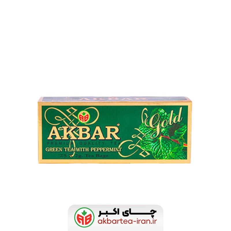 چای سبز نعنا طلایی کیسه‌ای 25عددی