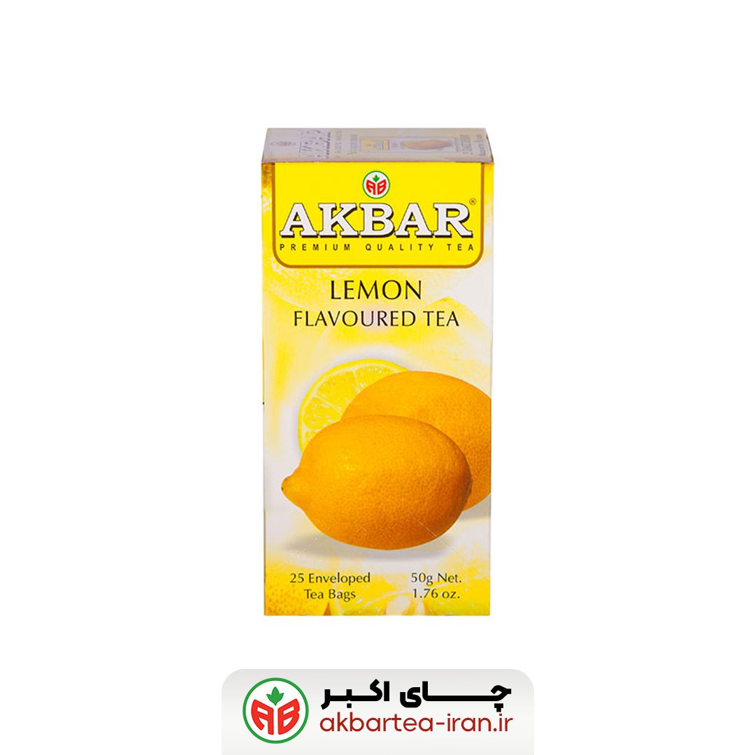 چای سیاه با طعم لیمو کیسه ای 25 عددی