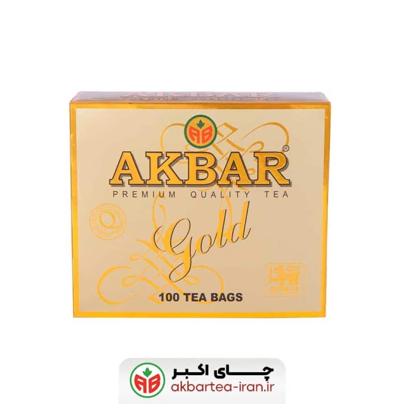 چای سیاه طلایی اکبر کیسه‌ای 100 عددی